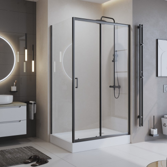 Душевой уголок BELBAGNO UNO-195-AH-1-110/100-C-NERO